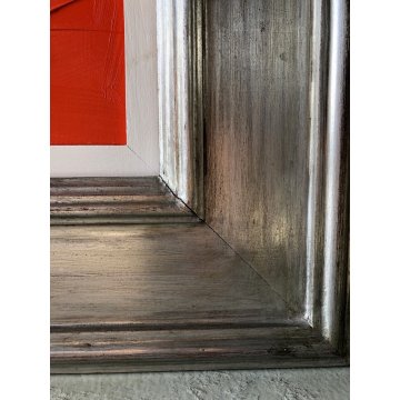 QUADRO ASTRATTO Di Salvatore Archetipo oggettivo su rosso MAC ARTE CONCRETA 1974