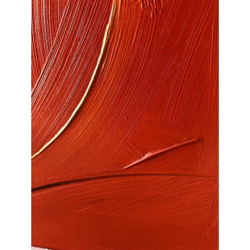 QUADRO ASTRATTO Di Salvatore Archetipo oggettivo su rosso MAC ARTE CONCRETA 1974