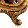 ANTICO RARO SPECCHIO da TAVOLO SPECCHIERA TRITTICO LEGNO CORNICE SAGOMATA DORATA