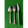 ANTICO SET 3 POSATE reed & barton LOGO T CURTLERY ACCIAIO dolce antipasto DESIGN