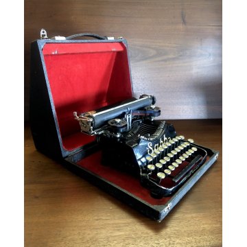 ANTICA MACCHINA DA SCRIVERE PORTATILE SABB Mod. M28 Officine Mondial Crema  '30