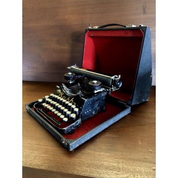 ANTICA MACCHINA DA SCRIVERE PORTATILE SABB Mod. M28 Officine Mondial Crema  '30