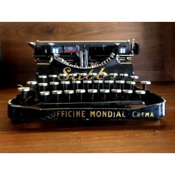 ANTICA MACCHINA DA SCRIVERE PORTATILE SABB Mod. M28 Officine Mondial Crema  '30