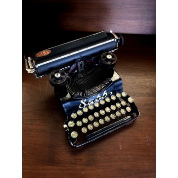 ANTICA MACCHINA DA SCRIVERE PORTATILE SABB Mod. M28 Officine Mondial Crema  '30