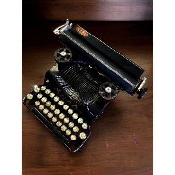 ANTICA MACCHINA DA SCRIVERE PORTATILE SABB Mod. M28 Officine Mondial Crema  '30