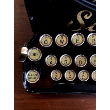 ANTICA MACCHINA DA SCRIVERE PORTATILE SABB Mod. M28 Officine Mondial Crema  '30