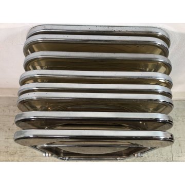 SET 8 SEDIA PIEGHEVOLE Plia FUME' DESIGN G. Piretti PER Anonima Castelli ANNI 70