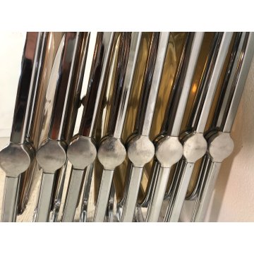 SET 8 SEDIA PIEGHEVOLE Plia FUME' DESIGN G. Piretti PER Anonima Castelli ANNI 70