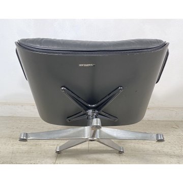 POLTRONA DESIGN CHARLES EAMES LOUNGE OTTOMAN MOD670 670/B HERMAN MILLER 60/70s