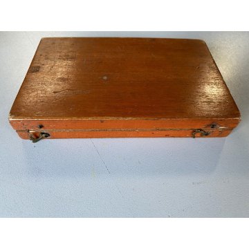 COMPASSO ANTICO con SCATOLA LEGNO pezzi vari VECCHI STRUMENTI disegno tecnico