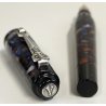 Marlen C-967 PENNA STILOGRAFICA marmorizzata PISTONE Vintage Fountain Pen ITALY