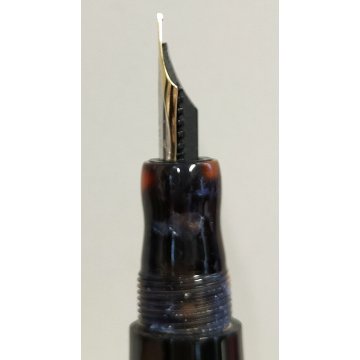 Marlen C-967 PENNA STILOGRAFICA marmorizzata PISTONE Vintage Fountain Pen ITALY