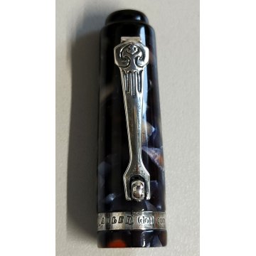 Marlen C-967 PENNA STILOGRAFICA marmorizzata PISTONE Vintage Fountain Pen ITALY