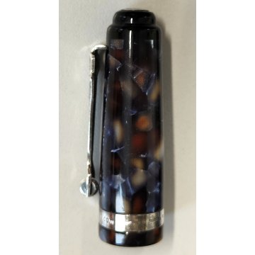 Marlen C-967 PENNA STILOGRAFICA marmorizzata PISTONE Vintage Fountain Pen ITALY
