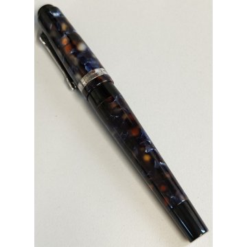 Marlen C-967 PENNA STILOGRAFICA marmorizzata PISTONE Vintage Fountain Pen ITALY
