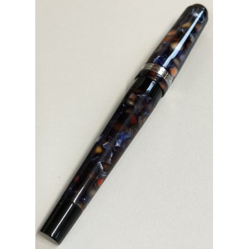 Marlen C-967 PENNA STILOGRAFICA marmorizzata PISTONE Vintage Fountain Pen ITALY