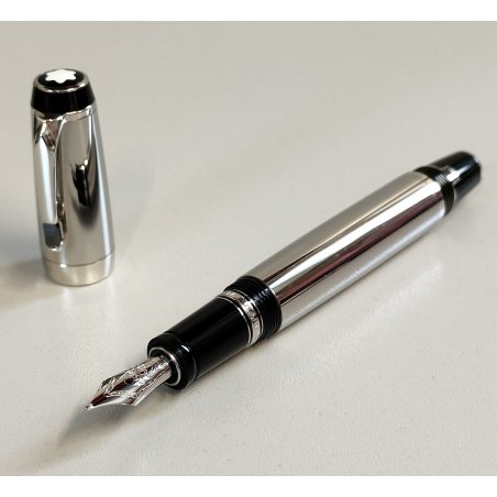 Montblanc BOHEME Steel & Noir PENNA STILOGRAFICA BLACK STONE Safety Fountain Pen
