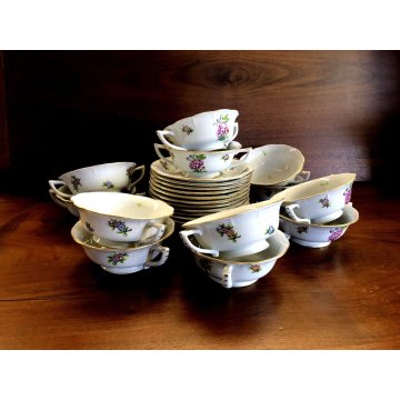 SERVIZIO CONSOMME' 12 pers. Porcellana HEREND HUNGARY  mod: 743 Queen Victoria