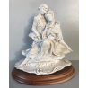 STATUINA FIGURE PORCELLANA CAPODIMONTE A. Belcari SCENA ROMANTICA VINTAGE  '900