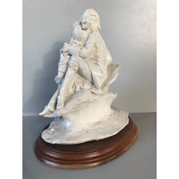 STATUINA FIGURE PORCELLANA CAPODIMONTE A. Belcari SCENA ROMANTICA VINTAGE  '900