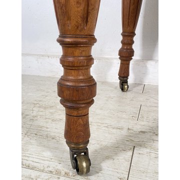ANTICA SCRIVANIA CENTRO SCRITTOIO FINE 1800 LEGNO ROVERE 1 CASSETTO OLD OFFICE