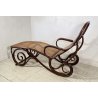 ANTICA CHAISE LONGUE THONET SDRAIO PIEGHEVOLE LEGNO FAGGIO ANNI 40 PAGLIA VIENNA