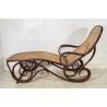ANTICA CHAISE LONGUE THONET SDRAIO PIEGHEVOLE LEGNO FAGGIO ANNI 40 PAGLIA VIENNA