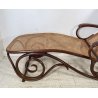 ANTICA CHAISE LONGUE THONET SDRAIO PIEGHEVOLE LEGNO FAGGIO ANNI 40 PAGLIA VIENNA