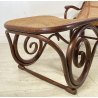 ANTICA CHAISE LONGUE THONET SDRAIO PIEGHEVOLE LEGNO FAGGIO ANNI 40 PAGLIA VIENNA