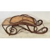ANTICA CHAISE LONGUE THONET SDRAIO PIEGHEVOLE LEGNO FAGGIO ANNI 40 PAGLIA VIENNA