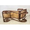 ANTICA CHAISE LONGUE THONET SDRAIO PIEGHEVOLE LEGNO FAGGIO ANNI 40 PAGLIA VIENNA