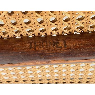 ANTICA CHAISE LONGUE THONET SDRAIO PIEGHEVOLE LEGNO FAGGIO ANNI 40 PAGLIA VIENNA