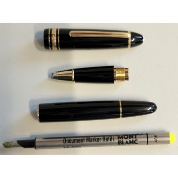MONTBLANC Meisterstuck 166 PENNA EVIDENZIATORE Nero Oro VINTAGE HIGHLIGHTER PEN