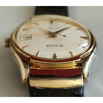 Bulova Automatic 1.122 anni 70 OROLOGIO POLSO uomo DORATO Vintage Wrist Watch