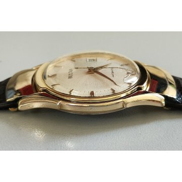 Bulova Automatic 1.122 anni 70 OROLOGIO POLSO uomo DORATO Vintage Wrist Watch