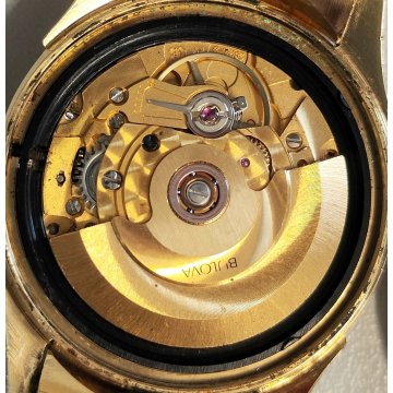 Bulova Automatic 1.122 anni 70 OROLOGIO POLSO uomo DORATO Vintage Wrist Watch