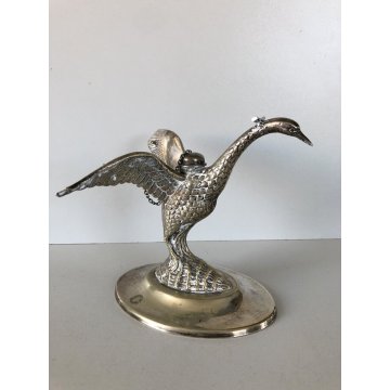 CIGNO SCALDABICCHIERE da COGNAC BRANDY CORTASA ALPACA Swan VINTAGE '60s