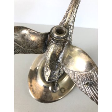 CIGNO SCALDABICCHIERE da COGNAC BRANDY CORTASA ALPACA Swan VINTAGE '60s