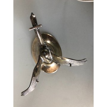 CIGNO SCALDABICCHIERE da COGNAC BRANDY CORTASA ALPACA Swan VINTAGE '60s