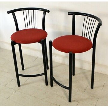FANTASTICA COPPIA SGABELLI DESIGN Calligaris BAR BANCONE CUCINA FERRO TAVERNA 2