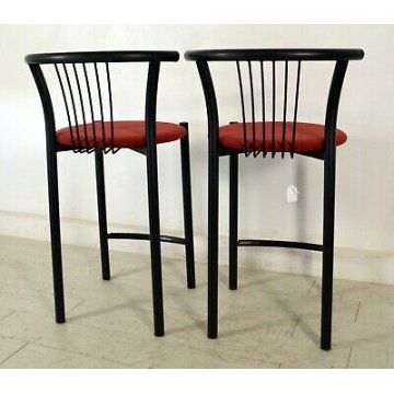 FANTASTICA COPPIA SGABELLI DESIGN Calligaris BAR BANCONE CUCINA FERRO TAVERNA 2