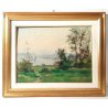 QUADRO ARTINO GIROLDI BARQUEDO BOSCO CAMPAGNA INVORIO LAGO MAGGIORE DIPINTO 59