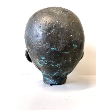 MATRICE STAMPO BRONZO TESTA di BAMBOLA FABBRICA GIOCATTOLI ARTE INDUSTRIALE '50