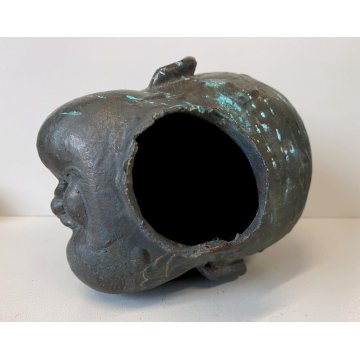 MATRICE STAMPO BRONZO TESTA di BAMBOLA FABBRICA GIOCATTOLI ARTE INDUSTRIALE '50