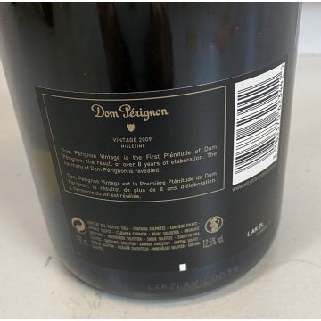 VINO BRUT Champagne DOM PERIGNON 2009 VINTAGE NUOVO SCATOLA 750 ML BROCHURE