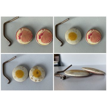 RARO GIOCATTOLO DI LATTA Chef Cook  Yonezawa a BATTERIA DECORO LITO Giappone '50