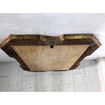 ANTICO SPECCHIO SPECCHIERA VASSOIO FOGLIA ORO CORNICE DECORO BULINO 59x72 cm 800