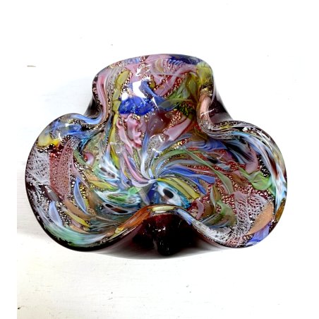 VASO CIOTOLA POSACENERE SVUOTATASCHE VETRO MURANO DINO MARTENS per AVEM anni '50