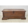 ANTICA PICCOLA CASSAPANCA LEGNO NOCE ROVERE PANCA BAULE EPOCA 1800 ROBUSTA