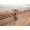 ANTICA PICCOLA CASSAPANCA LEGNO NOCE ROVERE PANCA BAULE EPOCA 1800 ROBUSTA